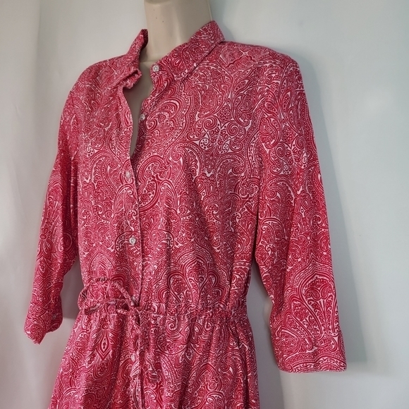 Tommy Hilfiger‎ dress red paisley design large - Picture 3 of 5